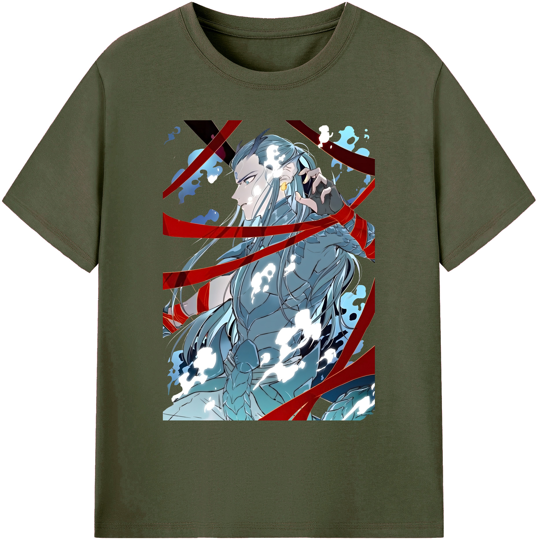 （画像用） Ne Zha 2 ナタ 魔童の大暴れ 綿100％ メンズ半袖Tシャツ｜肌触りやわらか＆通気性